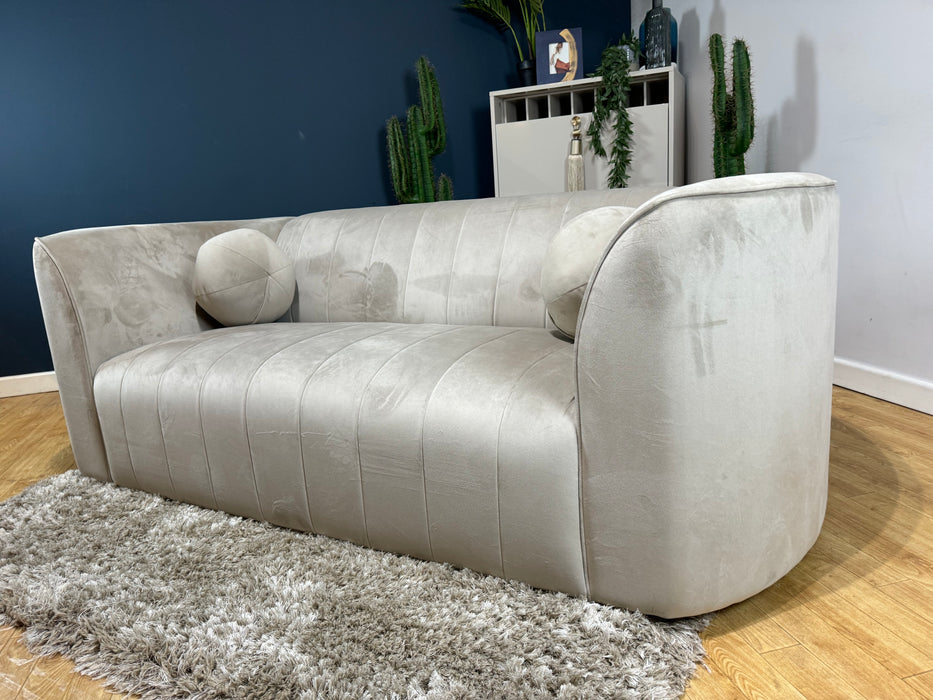 The Fitzrovia Fabric 2 Seater - Matt Velvet Stone (WA2)