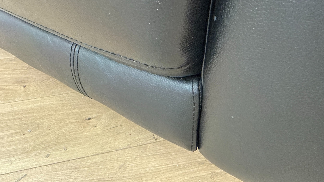 Sofology The Illinois Leather 3 Seater in Le Mans Black