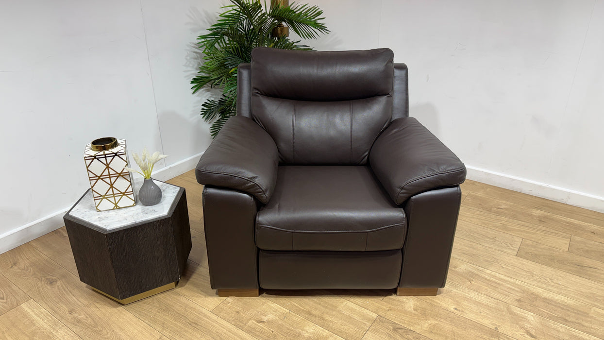 DFS Premiere Leather Chair in Brown