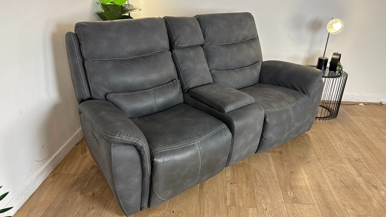 DFS Ledger 2 Seater Reclining Sofa in Grey