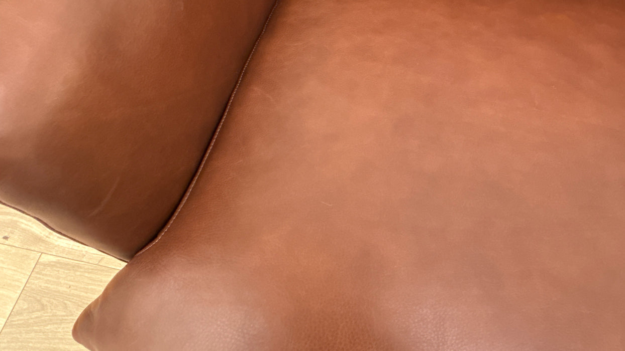 Sofology Adler Leather Asymmetric 4 Seater in Relaxed Soft Brown