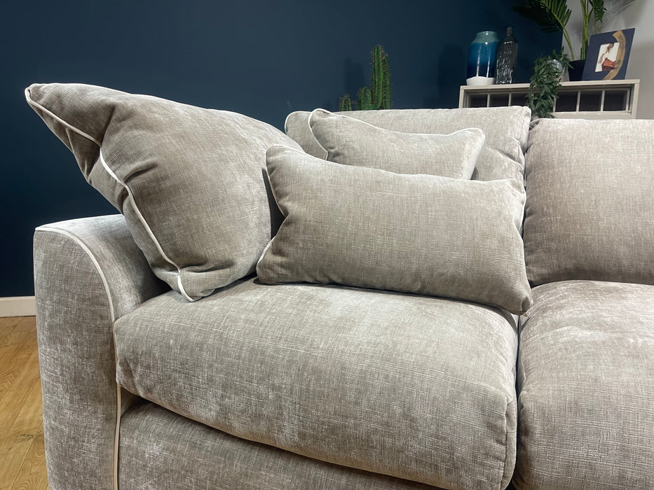 Georgio 2 Seater Fabric Sofa - Luxe Chenille Stone Mix (WA2)