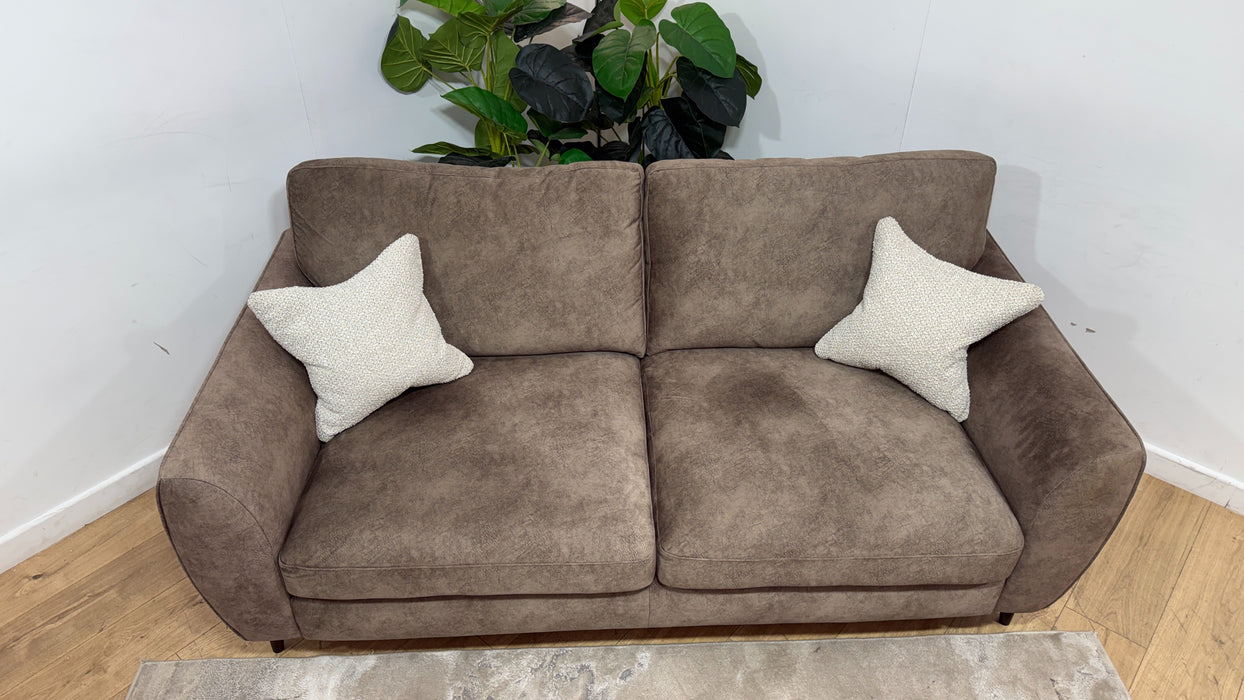 Sofology Hackney Fabric 3 Seater Memory Foam Seats in Lifestyle Dapple Mocha Mix