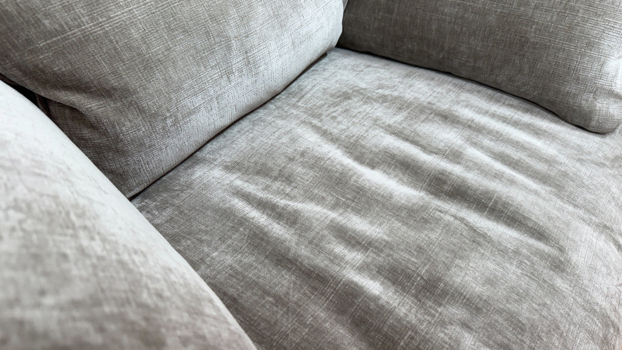 Sofology Georgio Fabric Loveseat Feather Flex Seat in Luxe Chenille Stone