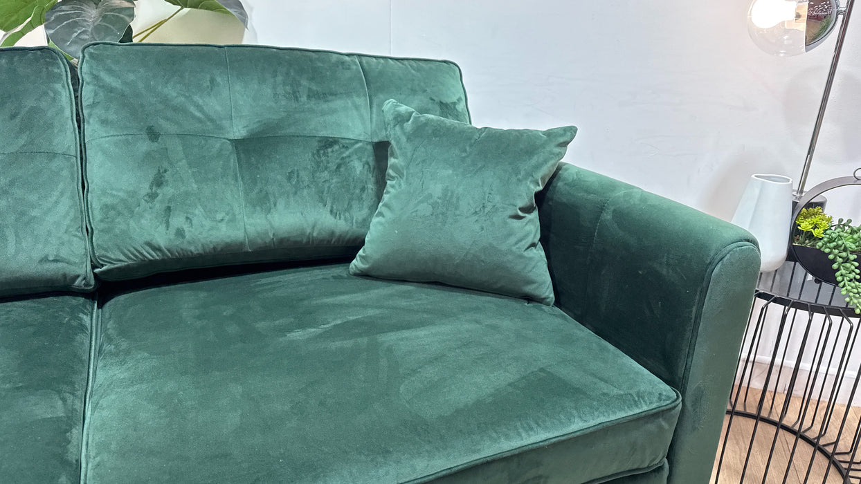 Sofology Islington Fabric 3 Seater Hypnos Deluxe Sofa Bed in Sleek Green