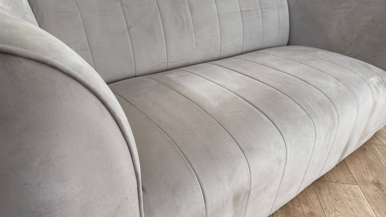 Sofology The Fitzrovia 2 Seater Fabric Sofa in Matt Velvet Stone Mix Without Trim
