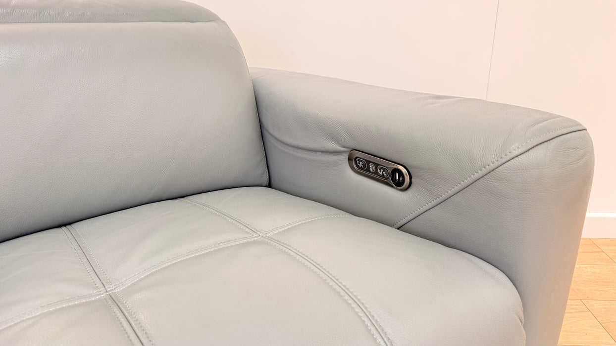 Sofology Marvella Leather Recliner 2 Seater in Granite Teal