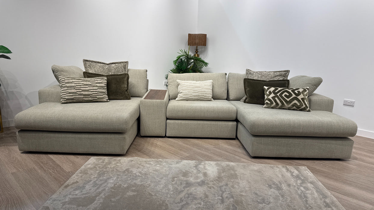 Sofology Obsidian Grand Double Chaise in Nevada Mix Grove
