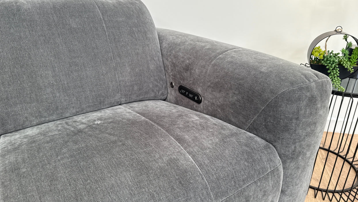 Sofology The Lumiere 2.5 Seater Fabric Sofa in Relaxed Chenille Charcoal
