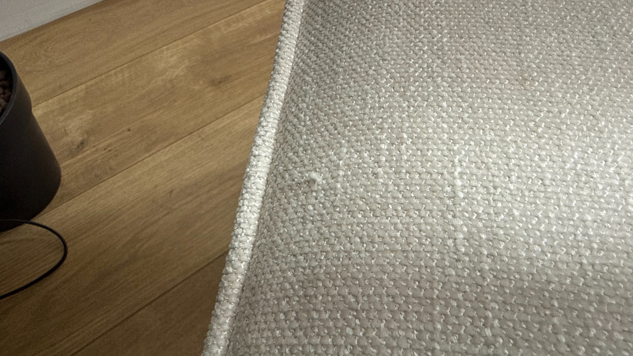 Sofology Mayfair Fabric Storage Footstool in Linen Look Chenille Mist