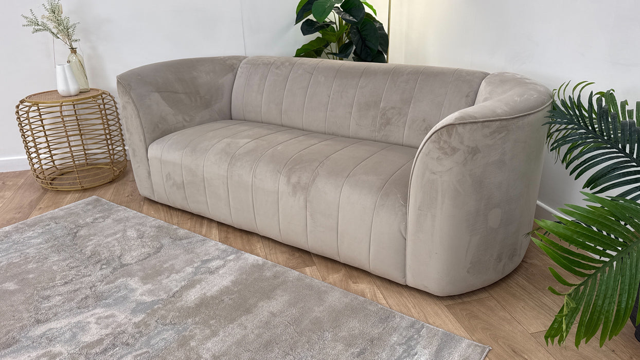 Sofology The Fitzrovia Fabric 3 Seater in Matt Velvet Stone Mix Without Trim