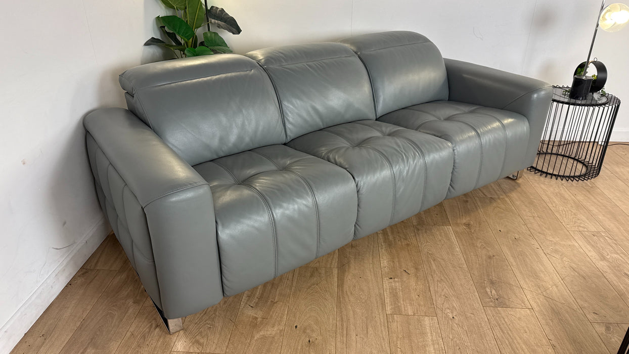 Sofology Marvella Leather 3 in Granite Teal