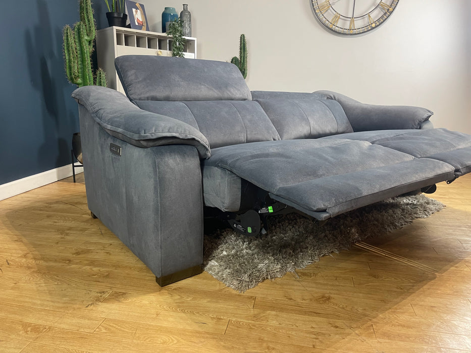 Carrera 2.5 Seater Power Recliner Lifestyle Flecked Fabric Charcoal (WA2)