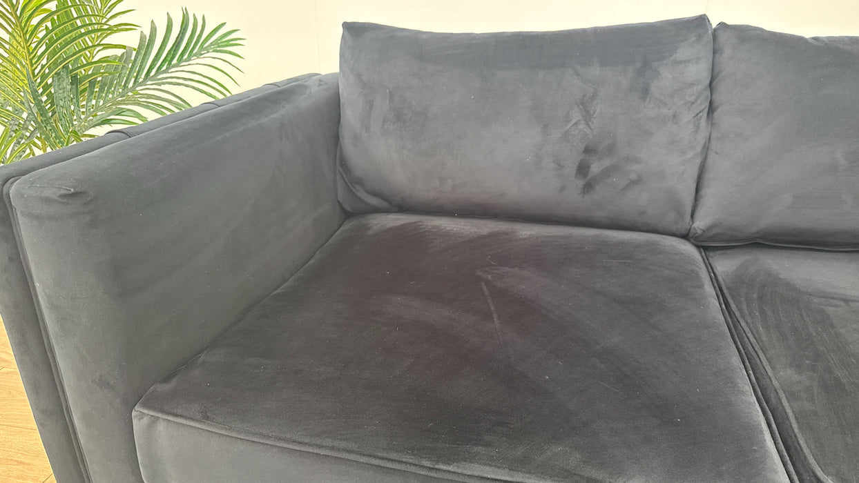 Sofology The Titan 1 Corner 2 Fabric Sofa in Festival Black/Bronze Mix