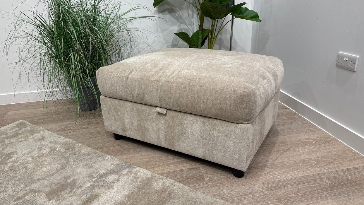 Sofology Moderna Fabric Storage Footstool Feather Flex Interior in Lifestyle Plush Chenille Wicker