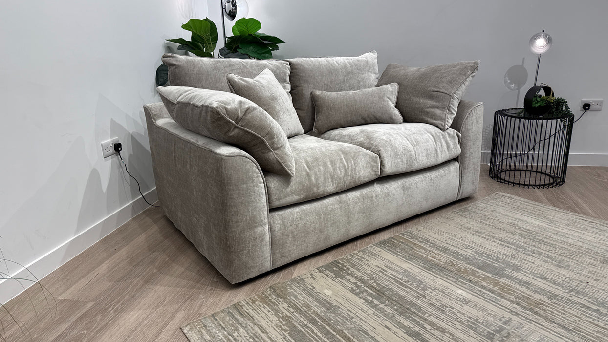 Sofology Georgio Fabric 2 Seater Extra Flex Seats in Luxe Chenille Stone