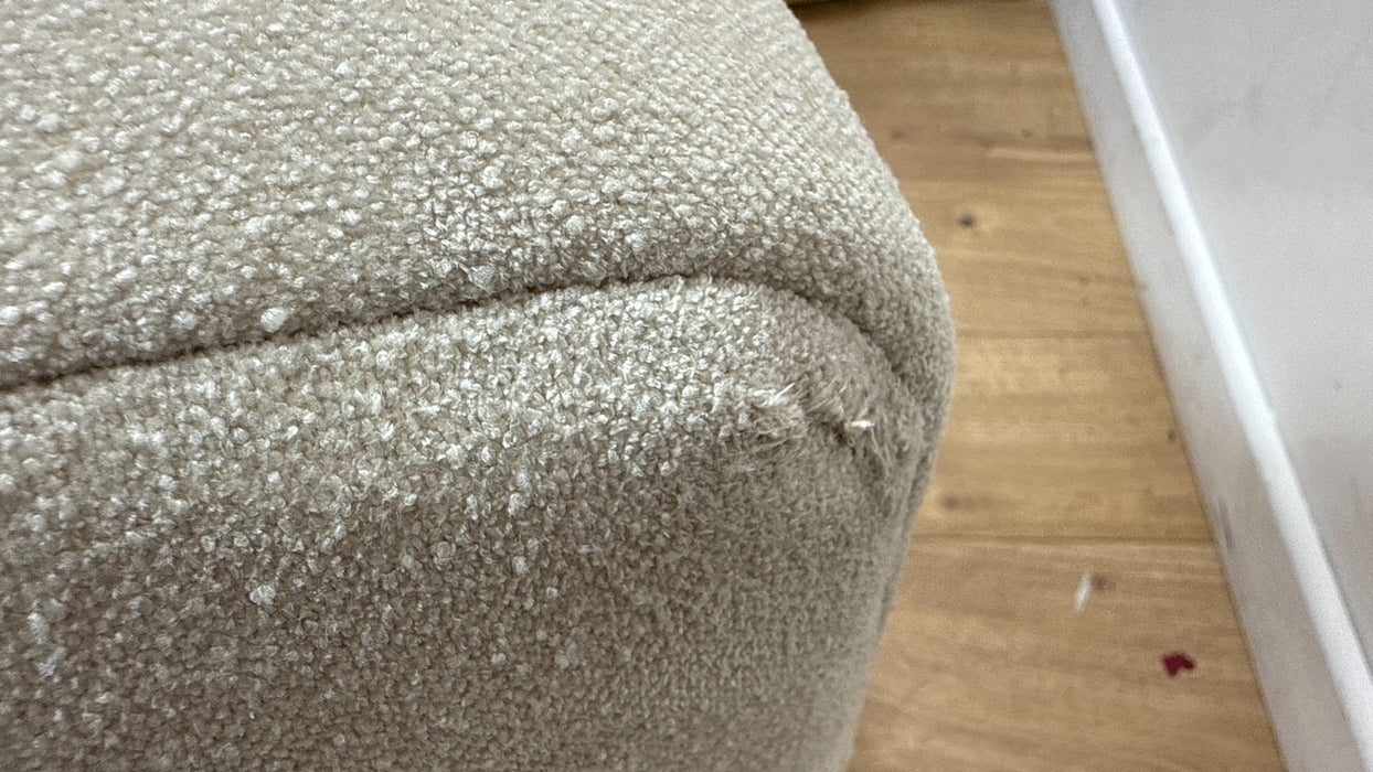 Sofology Soho Fabric 4 Seater Light Wood Trim in Micro Boucle Natural/Natural Mix