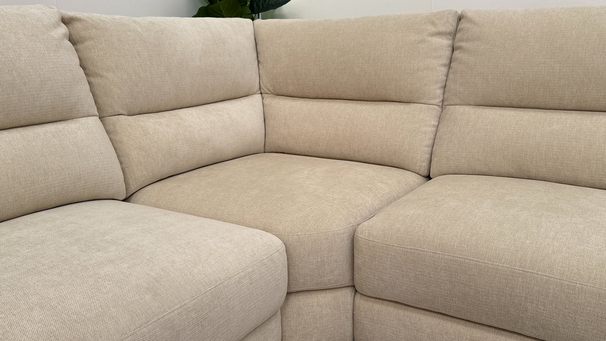 Sofology Santuary Fabric Corner Recliner and Chaise in Beige