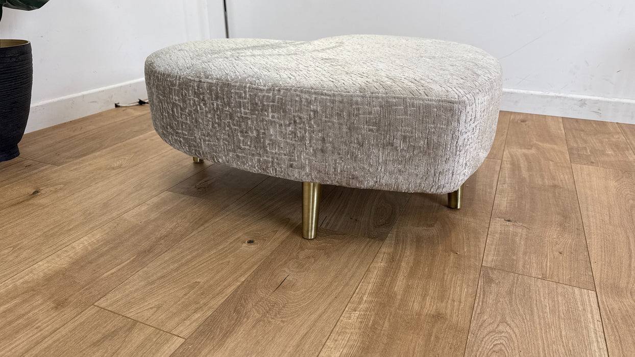 Gabrielle - Fabric Footstool  - Truffle