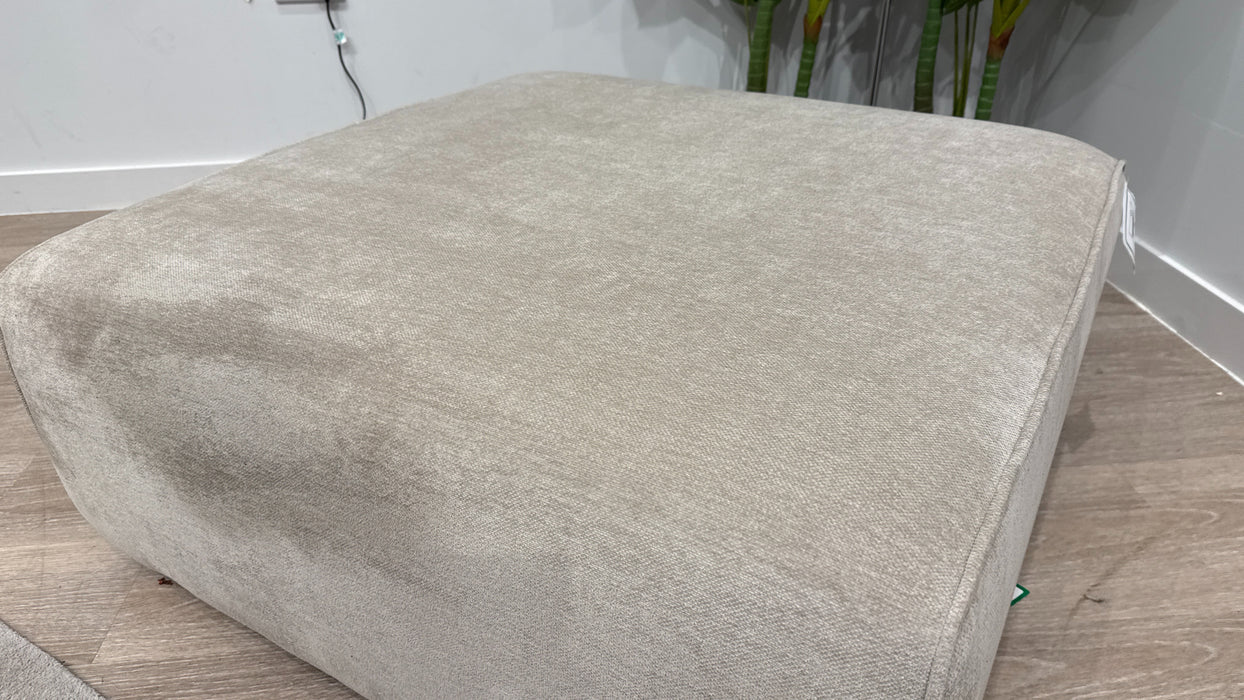 Sofology Moderna Fabric Designer Footstool in Chenille Wicker All Over