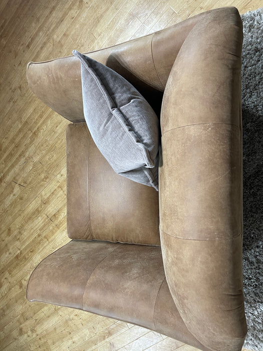 Bartello Leather Taupe Chair (WA2)
