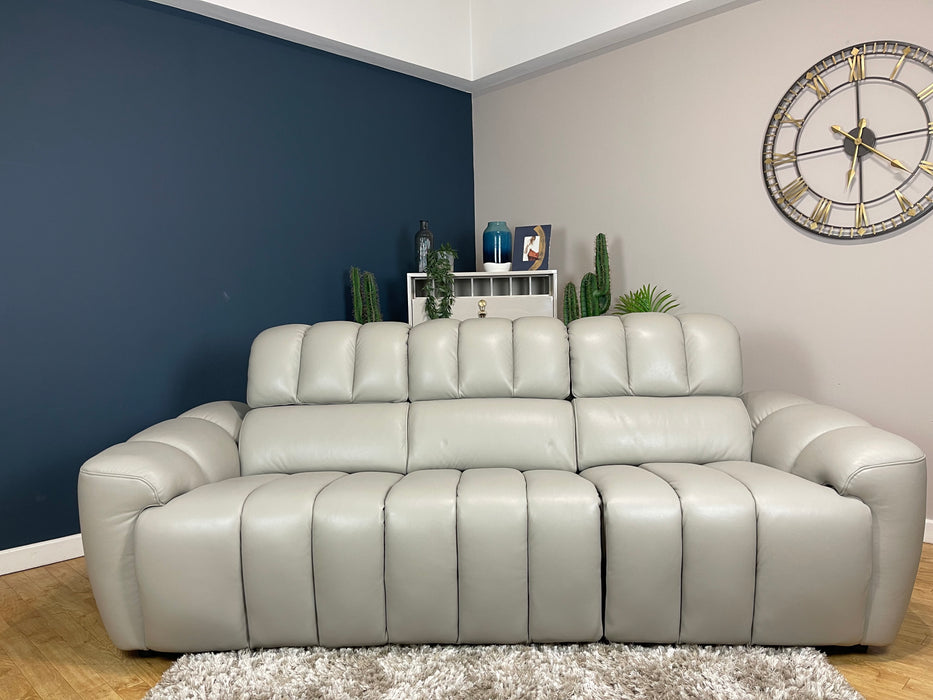 Nobu Leather 3 Seater - Trusty Sheen Lead Grey (WA2)