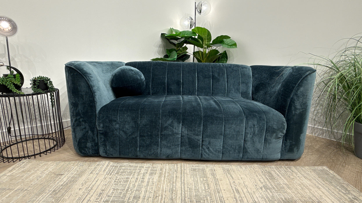 Sofology Fitzrovia Fabric 2 Seater in Luxury Chenille Teal Mix Without Trim