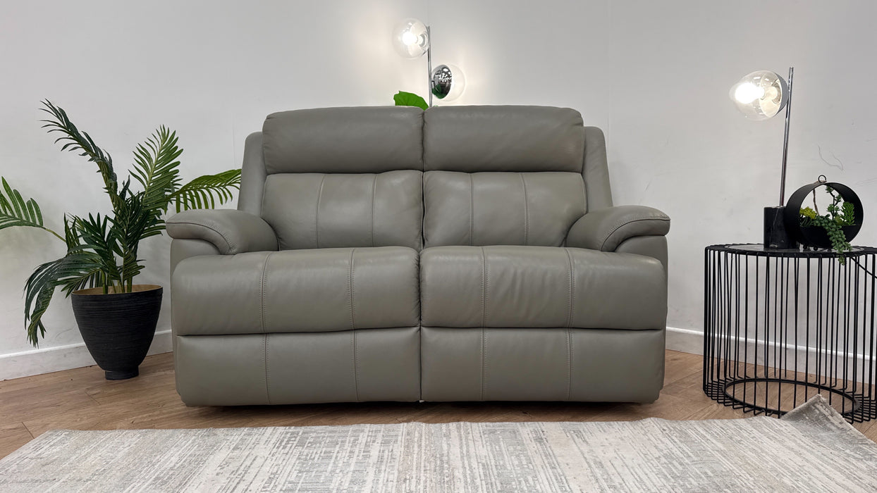 Sofology Gracie Leather 2 Seater in Trusty Sheen New Club Grey