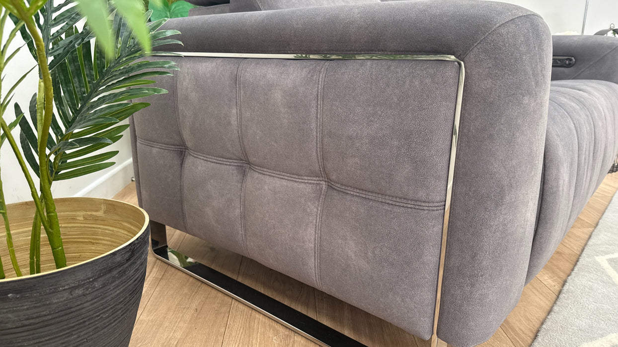 Marvella 2 Seater Sofa - Fabric Recliner - Lifestyle Flecked Mocha