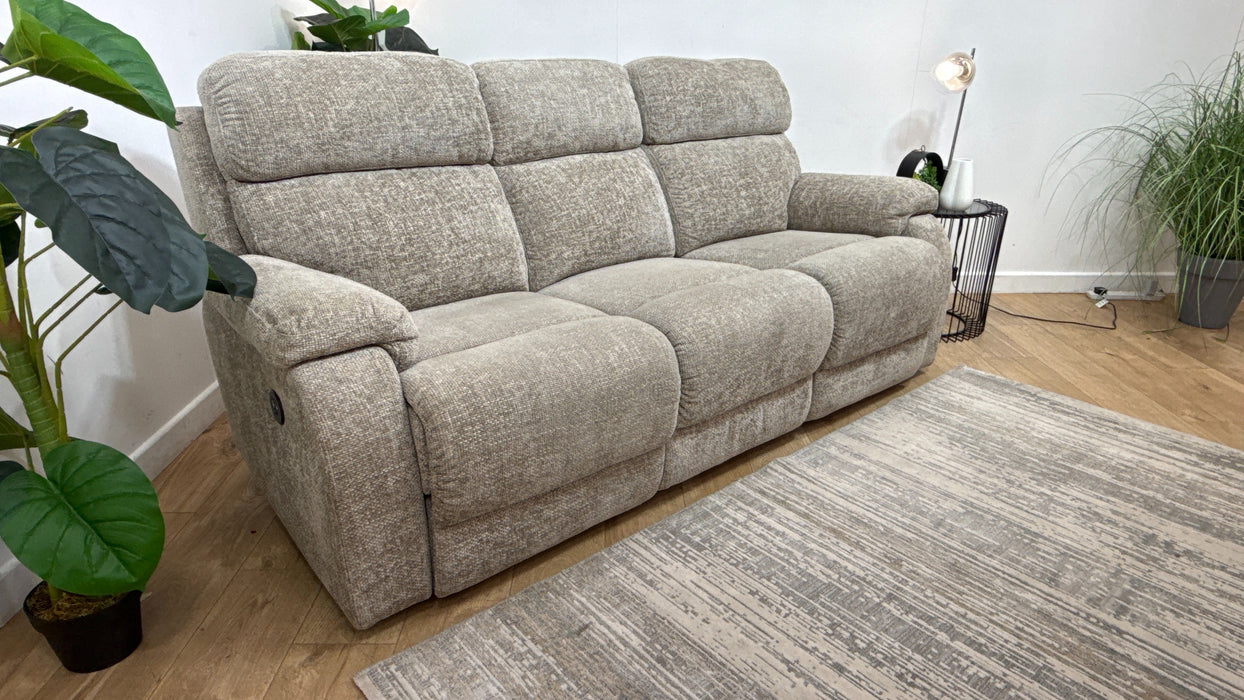 DFS Newbury 3 Seater Power Recliner in Linen