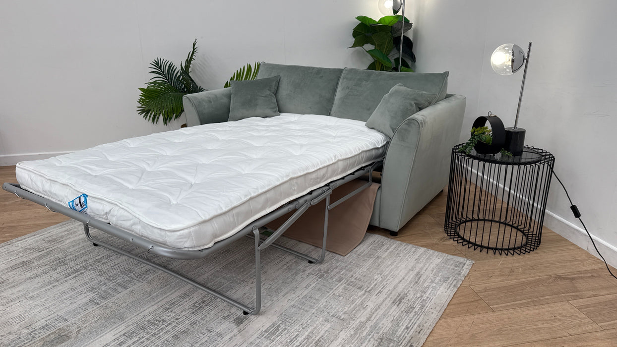 Sofology Keswick Fabric 2 Seater Sofa Bed in Deluxe Velvet Green