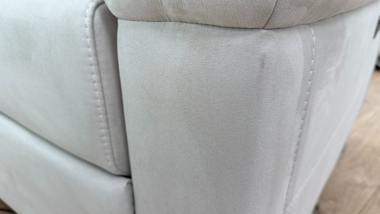 Sofology Illinois Fabric 2 Corner 1 Terminal Power Recliner/Headrest in Lifestyle Textured Beige