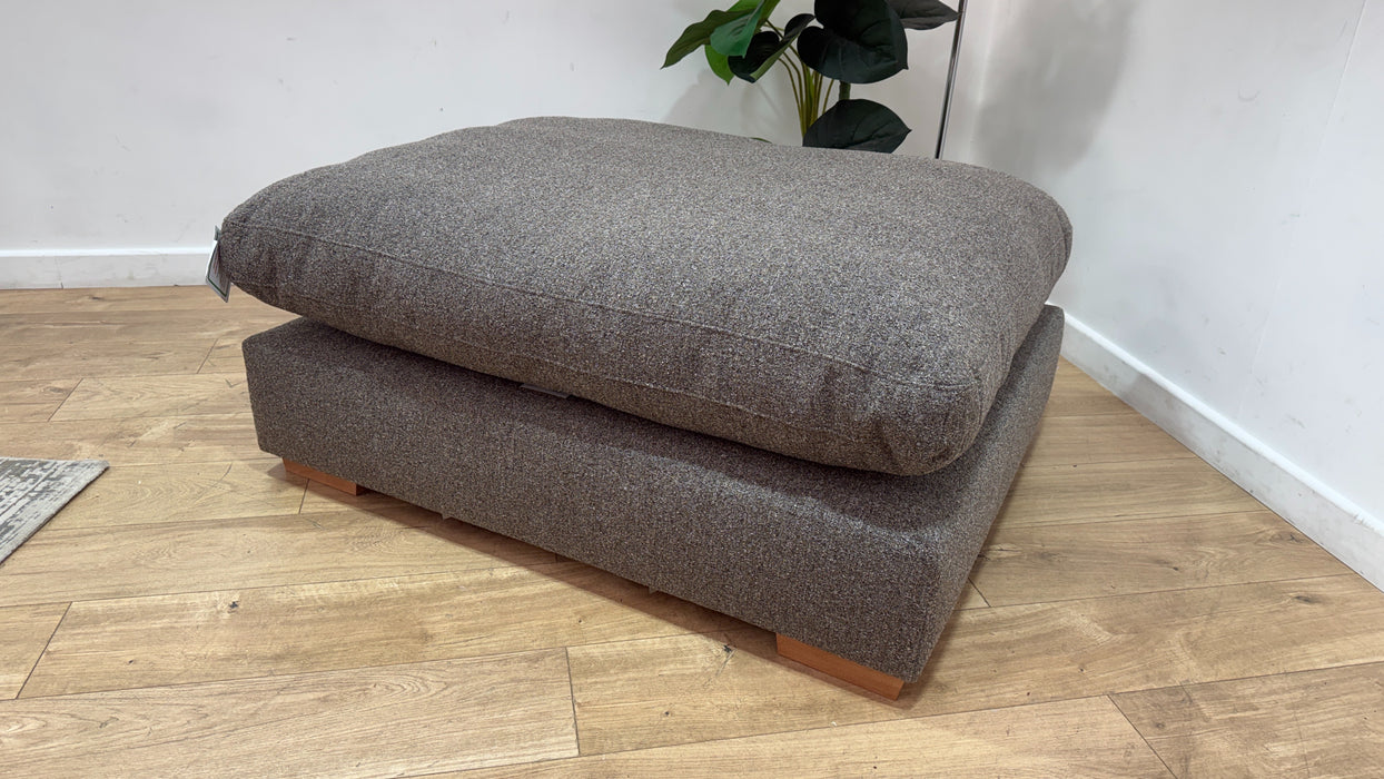 Infinity Fabric Footstool in Mocha All Over