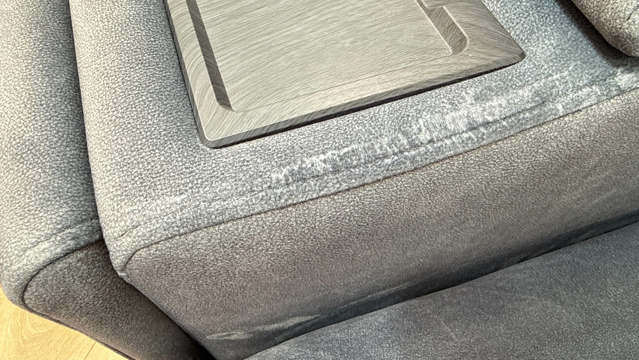 Sofology Ravello Fabric 2 Seater Console Power Recliner in Lifestyle Flecked Charcoal