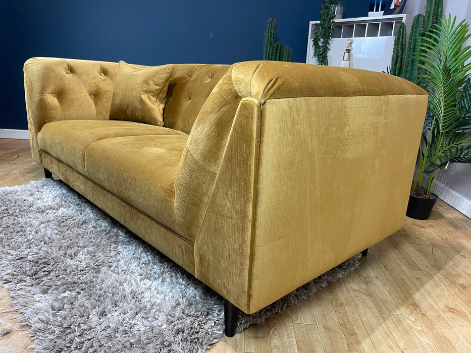 Bridgerton 3 Seater - Vader Gold Fabric All Over (WA2)