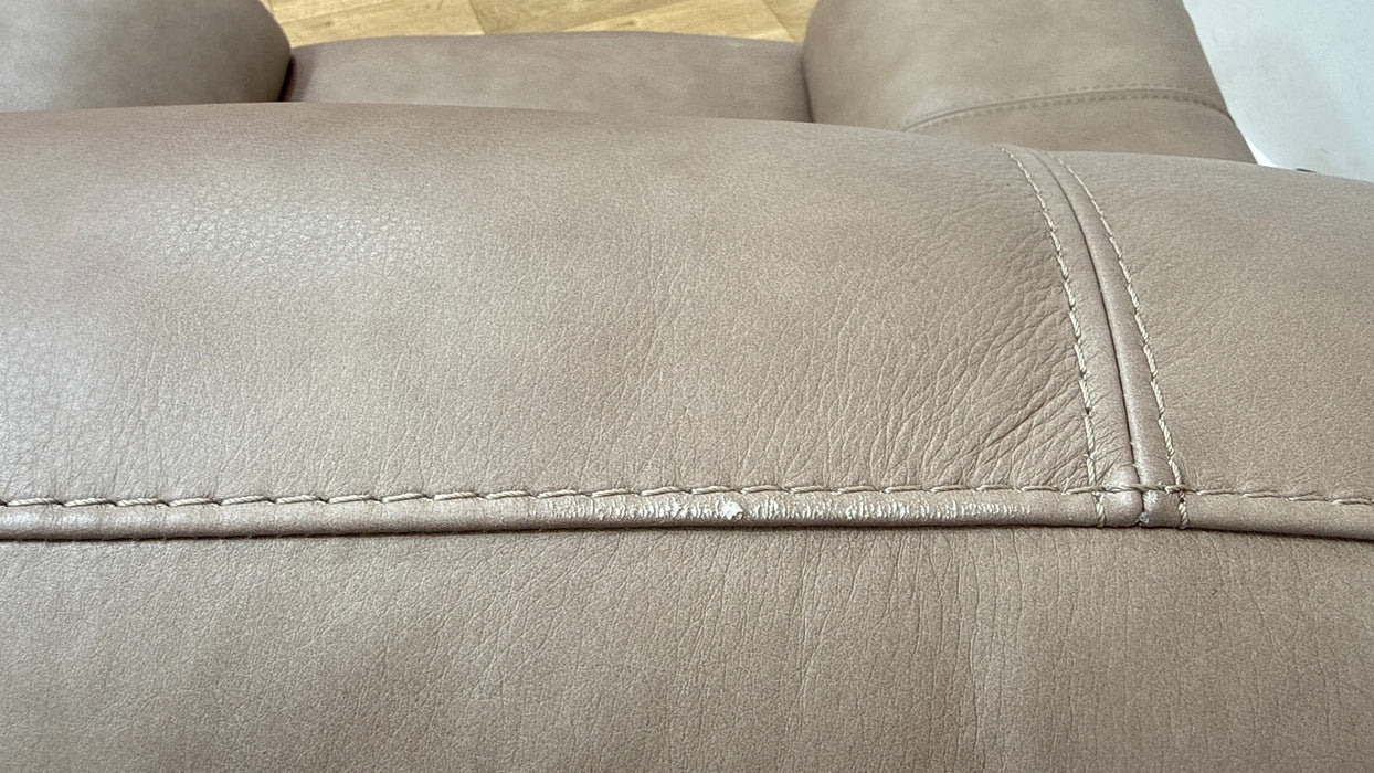 Sofology Santina Leather Chair in Relaxed Soft Stone