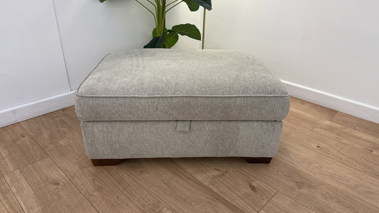 Sofology The Newbury Storage Footstool in Linen Look Chenille Truffle