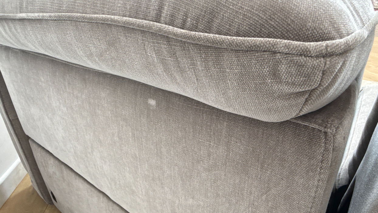 Sofology Plaza Fabric 2.5 Seater Power Recliner/Headrest in Relaxed Chenille Nutmeg