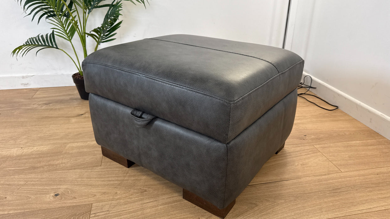 Linara Leather Storage Footstool