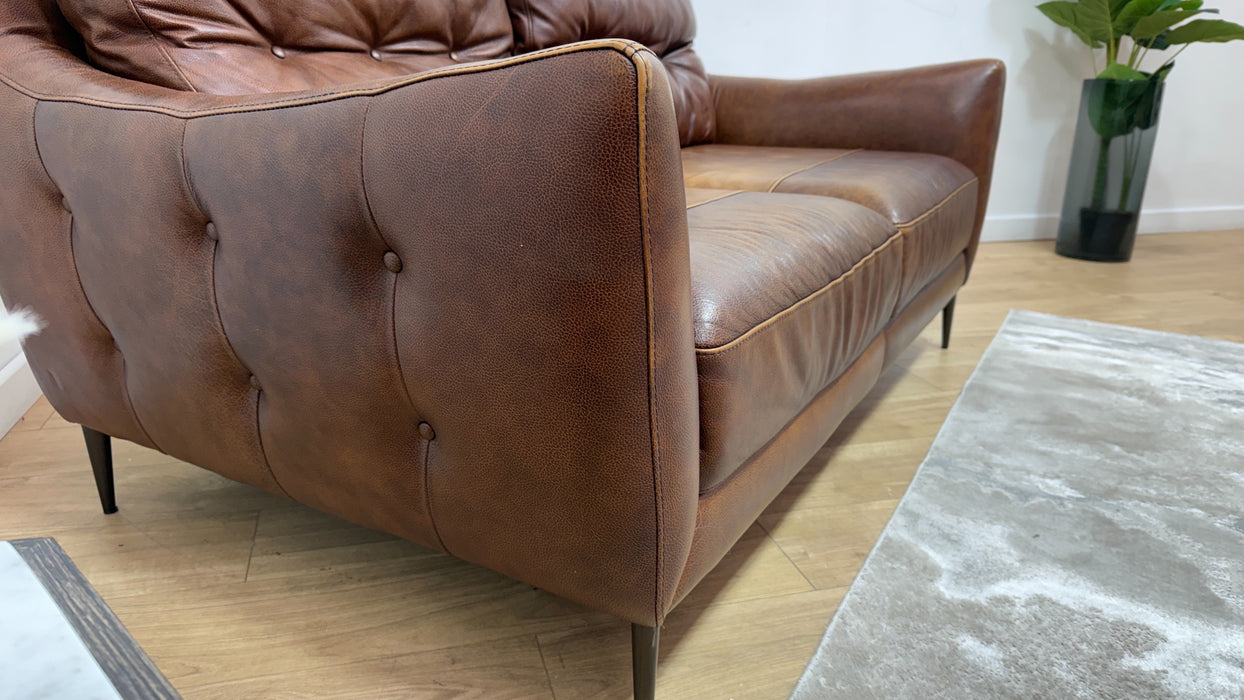 Sofology Cordelia Leather 2 Seater in Virginia Whiskey