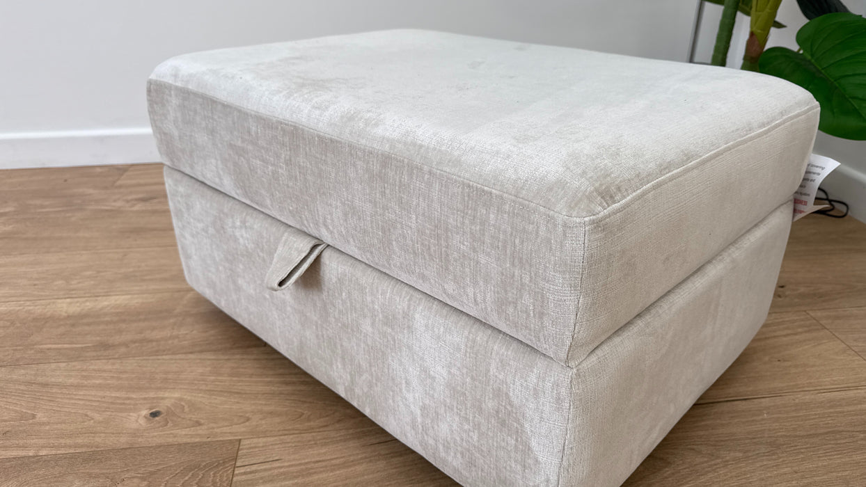 The Fitzrovia Footstool - Fabric - Luxury Chenille Mist