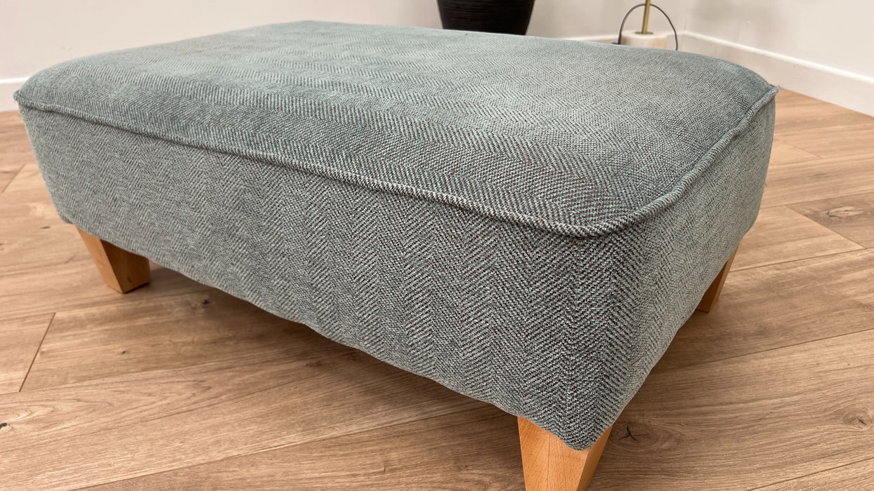 Chalfont Footstool - Fabric - Cherub Duck Egg