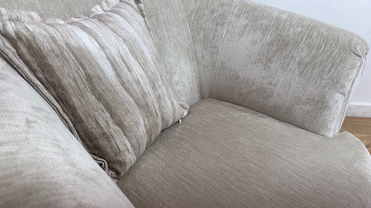 Sofology Lustre Fabric Accent Swivel Chair in Luxury Plush Chenille Moonstone Mix