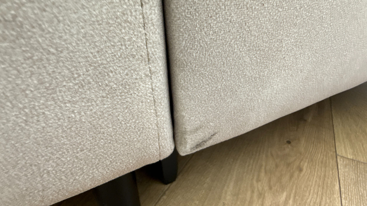 Sofology Marvella Fabric 3 Seater Cinema Sofa Console Power Recliner/Headrest in Lifestyle Flecked Ivory