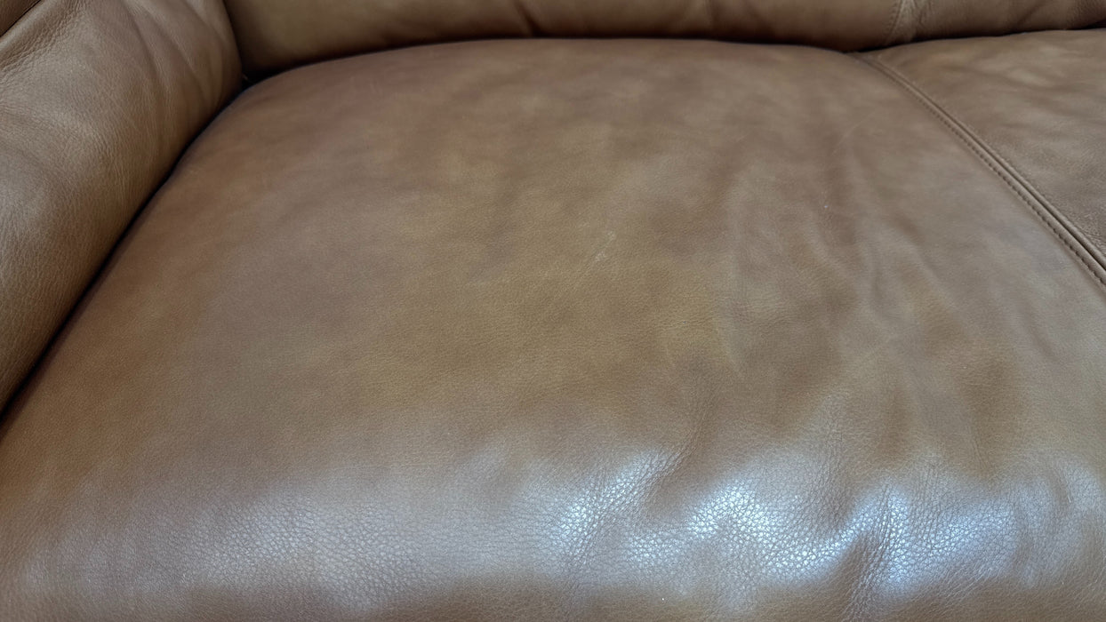 Sofology Hygge Leather 2 Seater in Relaxed Soft Tan