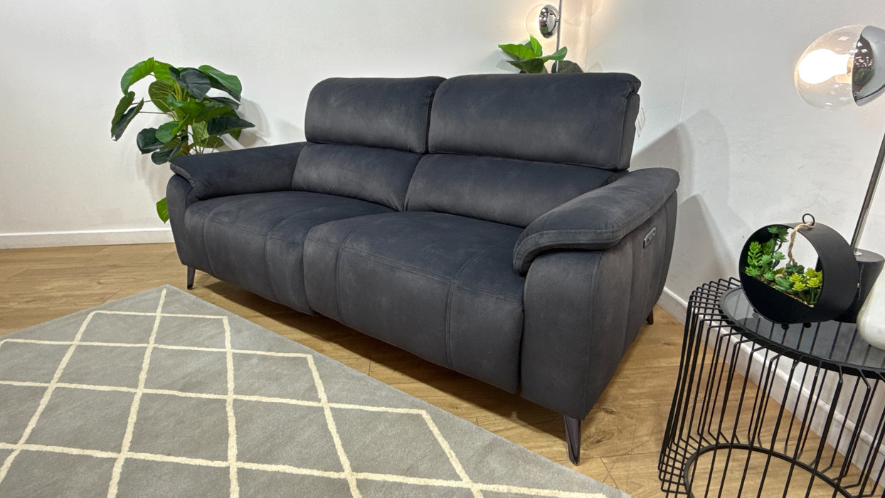 Sofology Bailey Fabric 2.5 Seater Power Recliner/Headrest in Lifestyle Flecked Anthracite