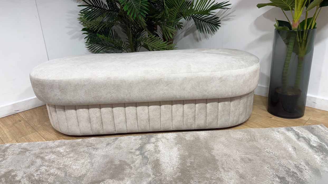 Sofology Savoy Designer Footstool in Dapple Cream