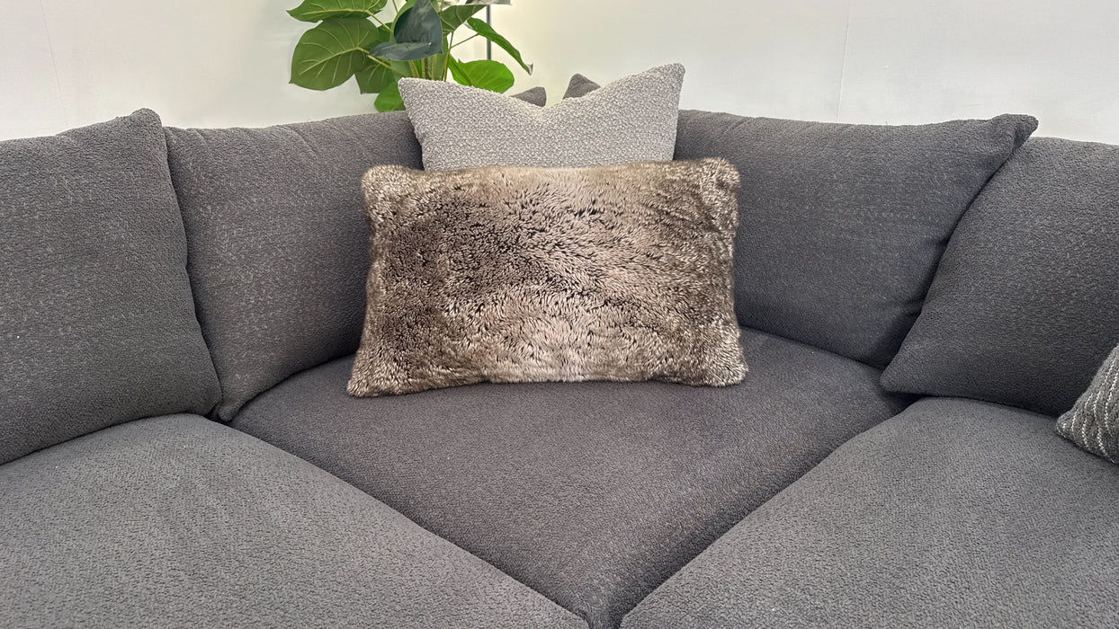 Sofology Marble Arch Fabric 3 Corner 1 in Camden Plain Smoke Mix