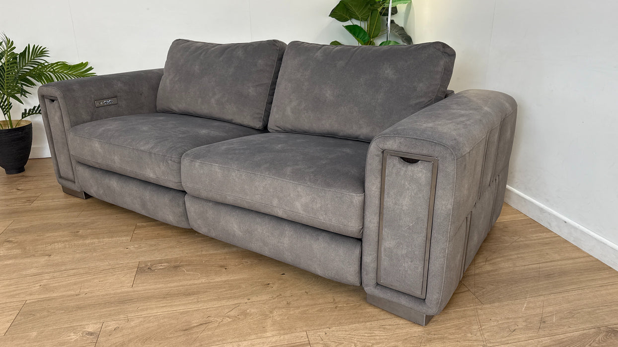 Sofology The Elixir 2.5 Seater Fabric Recliner Sofa in Lifestyle Flecked Mocha