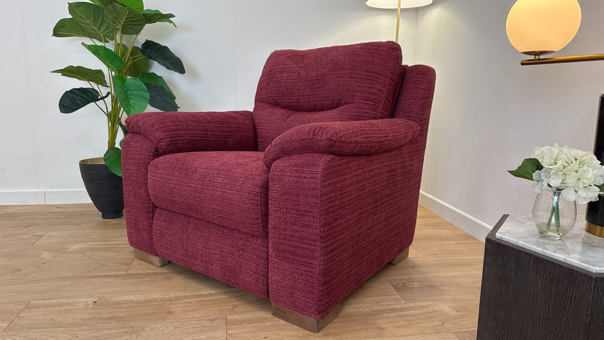 Griffin 1 Seater - Fabric Manual Recliner Chair - Shiraz